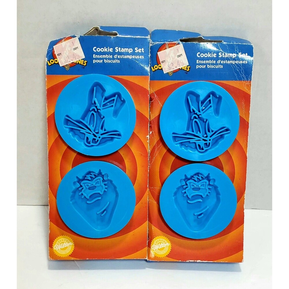 Looney Tunes Bugs Bunny Tasmanian Devil Cookie Stamps 1997 NEW TAZ&BUGS lot of 2